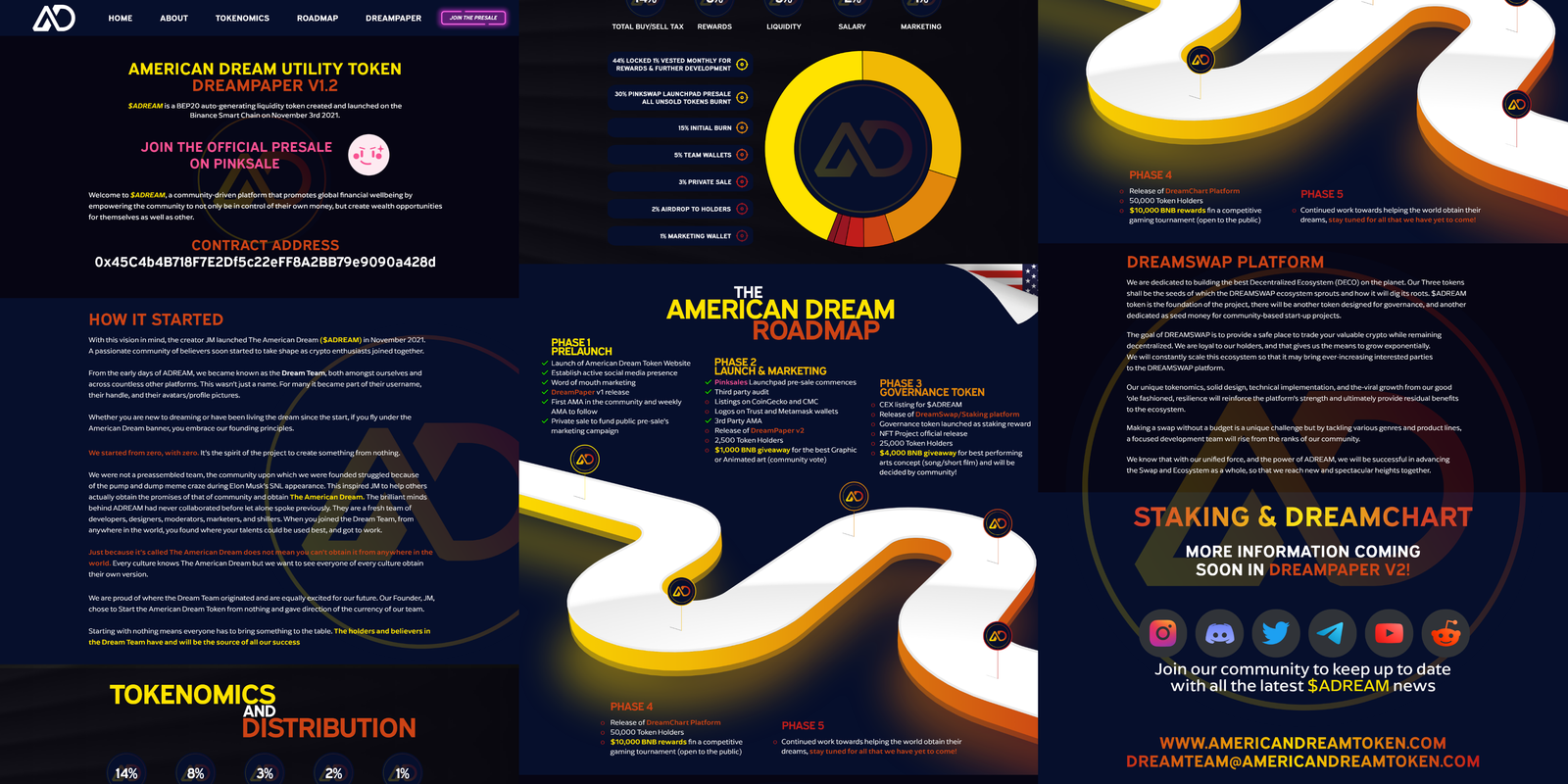 American dream token dreampaper whitepaper design document
