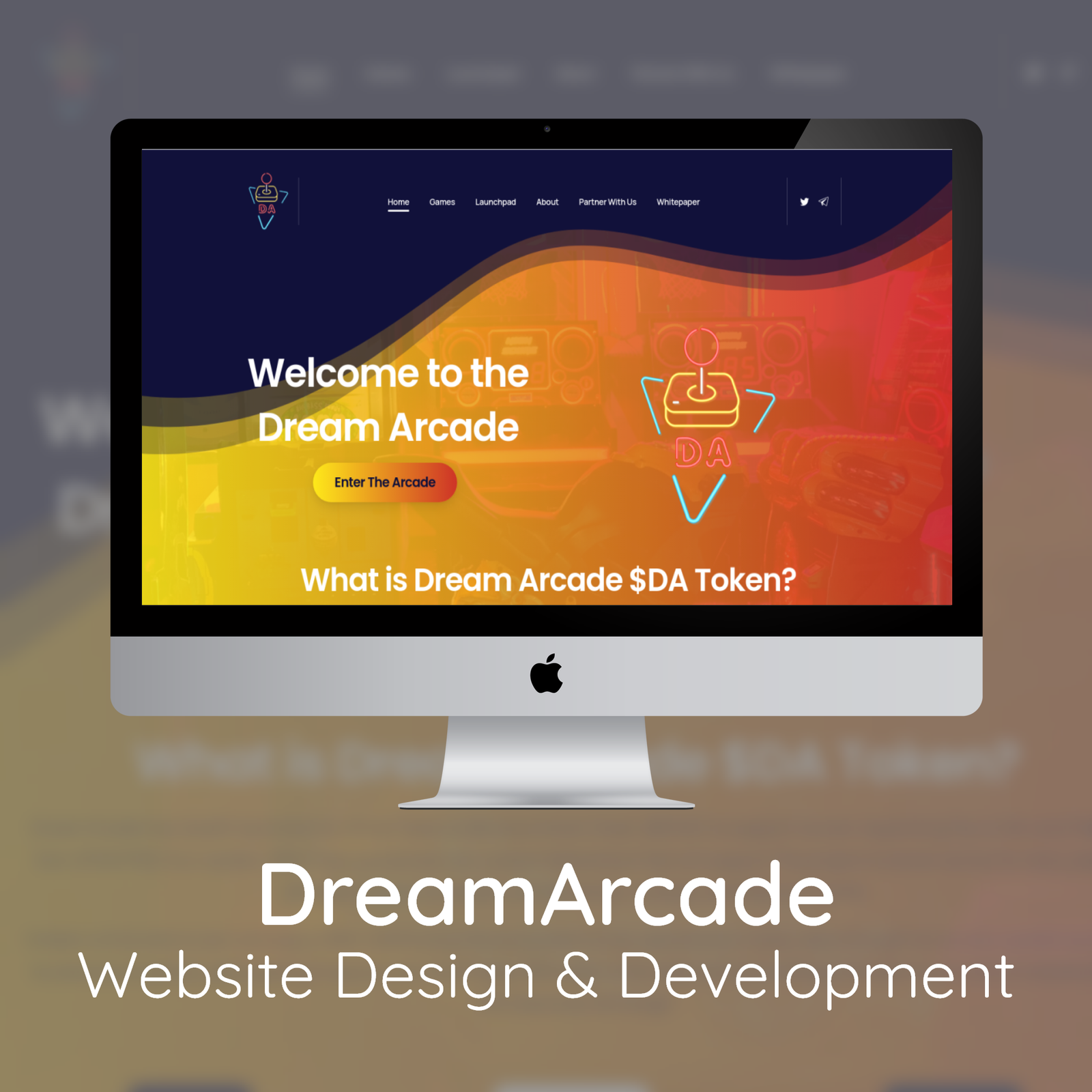 Dream Arcade crypto website design portfolio project